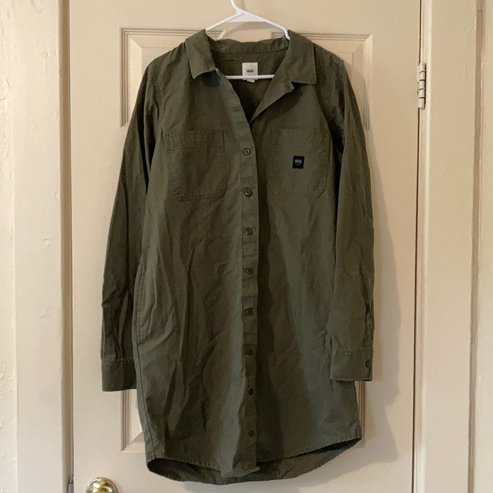 Green vans dress with pockets